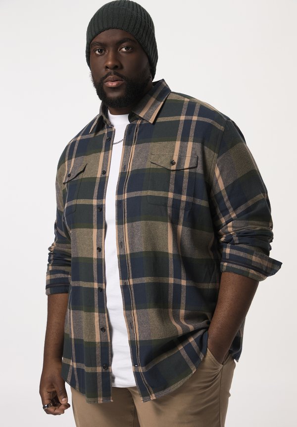 KARO LANGARM, BUTTON DOWN KRAGEN MODERN FIT  BIS 8 XL - Hemd