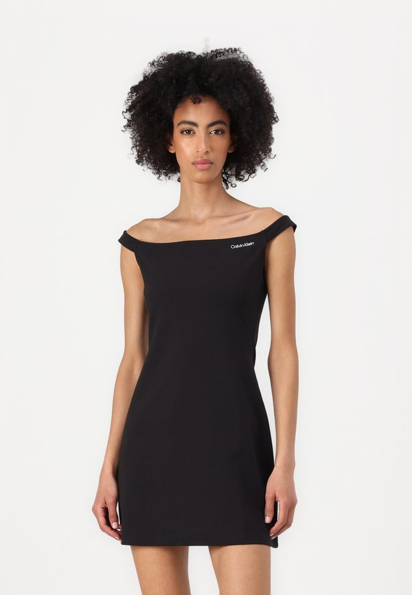 LOGO ELASTIC MILANO BARDOT DRESS - Jersey dress