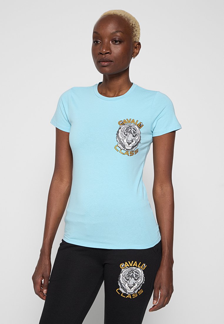 Cavalli Class T-shirt print lichtblauw Cavalli Class T-shirt print lichtblauw