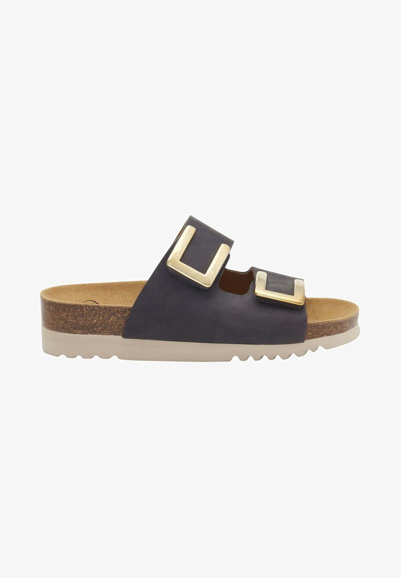 SCHOLL ciabatte incrociate sandali LA SERENA STRAP plantare BioPrint GRIGIO DENIM perline incrocio SCHOLL ciabatte incrociate sandali LA SERENA STRAP plantare BioPrint GRIGIO DENIM perline incrocio