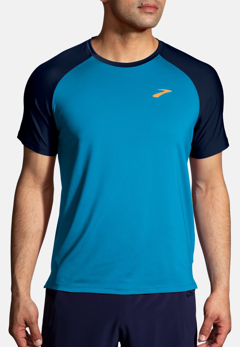 Brooks ATMOSPHERE SHORT SLEEVE 2.0 - Spordi T-särk - spring break navy