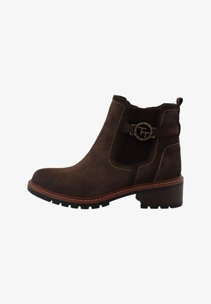 TOM TAILOR, STIEFEL - Μποτάκια πλατφόρμα - mokka
