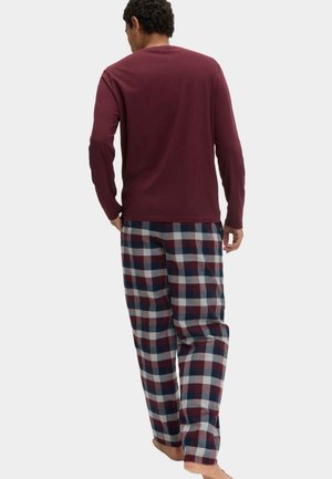 Marks & Spencer CHECKED SET - Nattøj sæt - burgundy mix