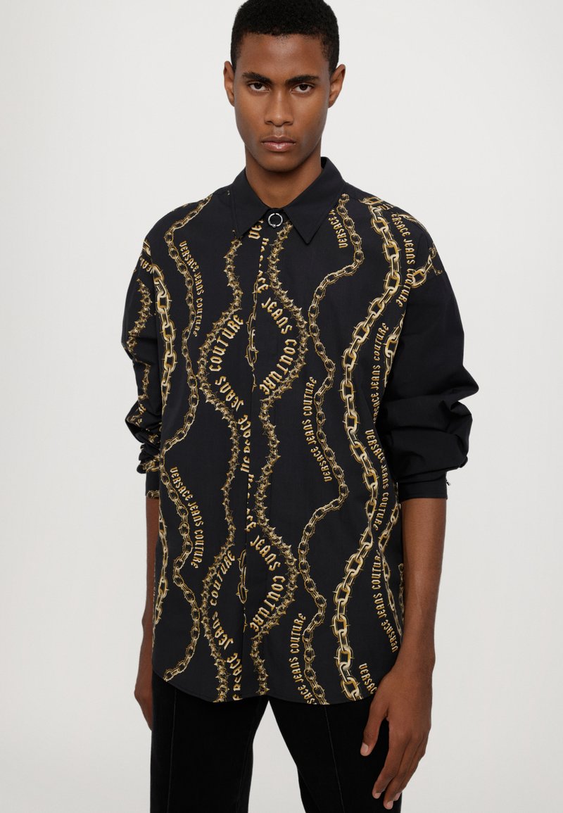 Versace Jeans Couture CHAIN - Shirt - black/gold/black - Zalando Versace Jeans Couture CHAIN - Shirt - black/gold/black - Zalando