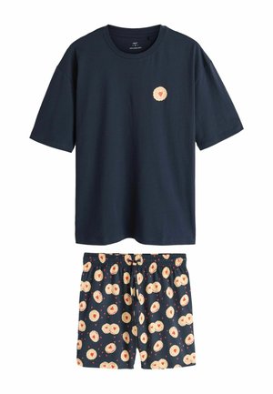 REGULAR FIT - PRINTED SHORT SLEEVE HEART BISCUIT SET - Pyžamová súprava - navy blue