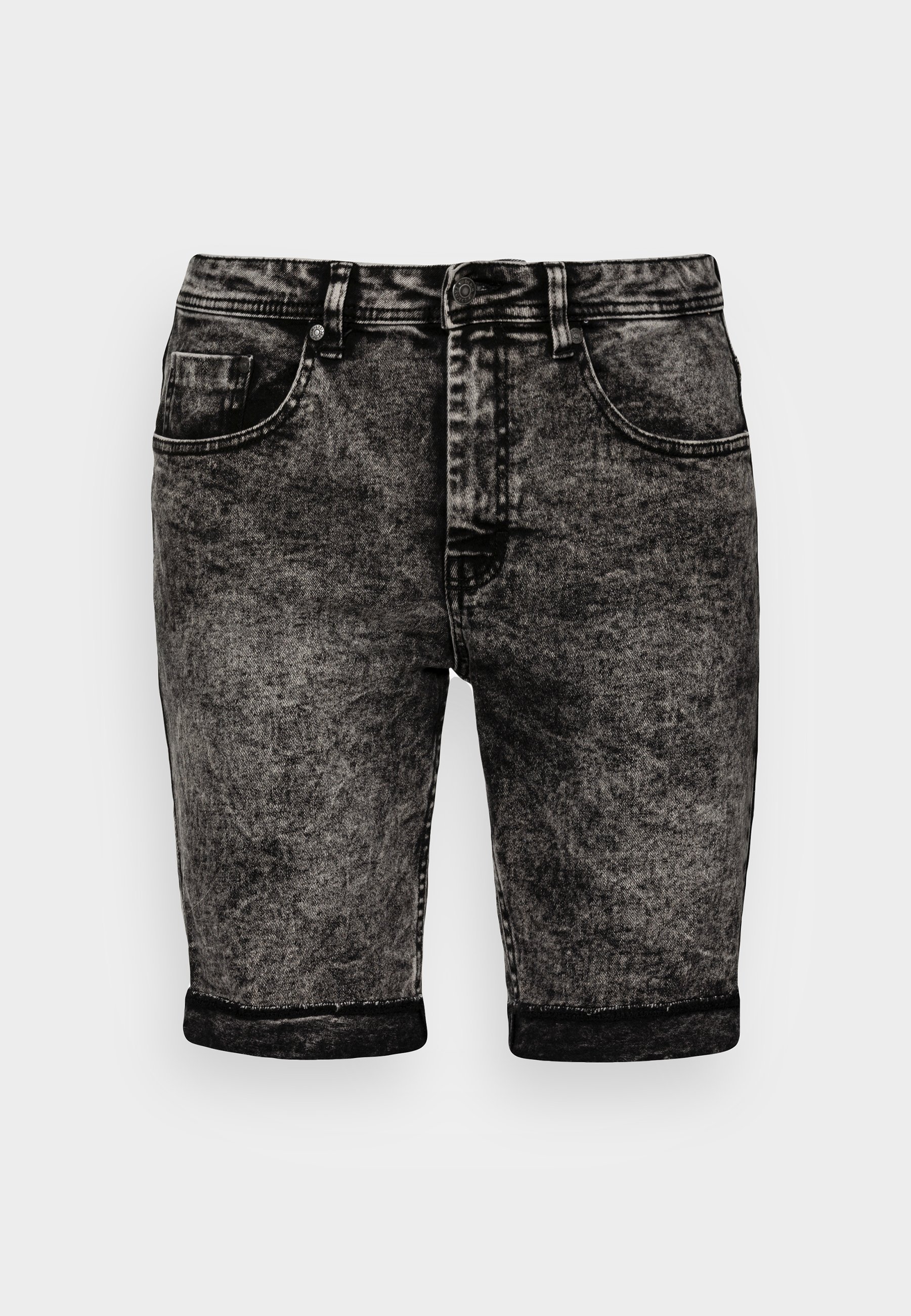 MR ORANGE - Denim shorts - grey acid 