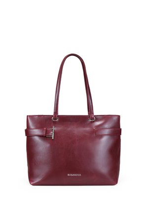 SHOPPER CON HEBILLA DE METAL - Bolso de mano - burdeos