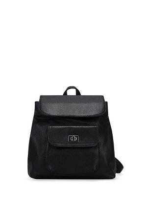 MINI CON SOLAPA Y CREMALLERA - Mochila - black