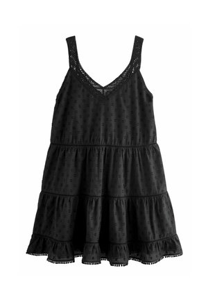 Next DOBBY SLIP - REGULAR FIT - Vardagsklänning - black