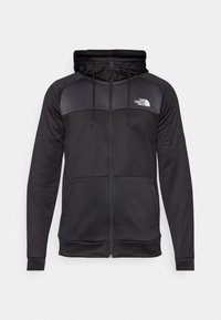 REAXION FULL ZIP HOODIE - Φούτερ με φερμουάρ - black/asphalt grey