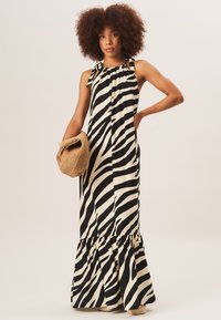 ZEBRA TIE SHOULDER - Maxi dress - mono