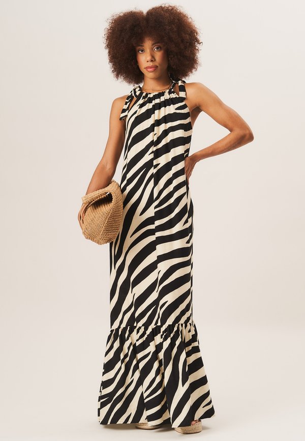 ZEBRA TIE SHOULDER - Maxi dress - mono