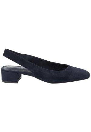 COMFORT SLINGBACK LOW BLOCK HEELS - Klasiski papēži - navy