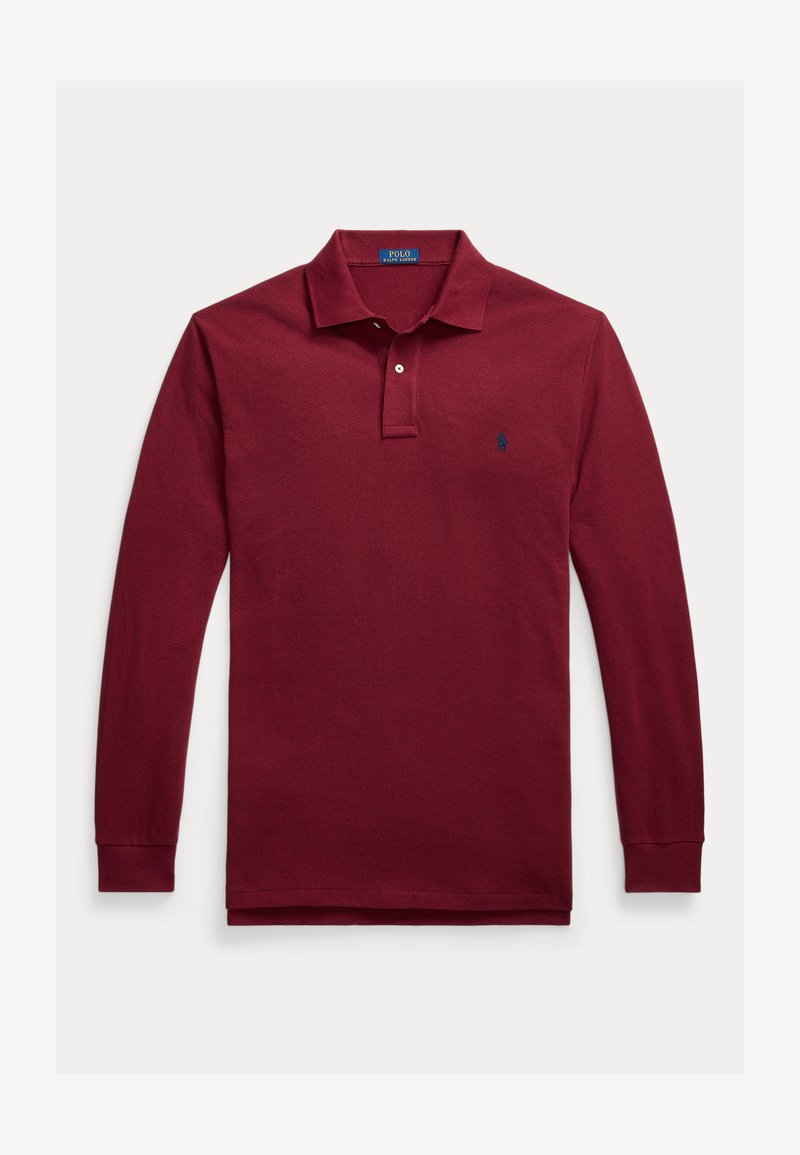 Polo Ralph Lauren Big & Tall LONG SLEEVE POLO SHIRT - Polo majica - vintage port heather
