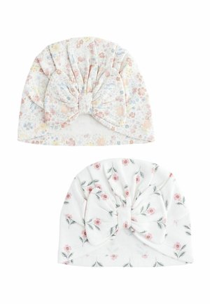 TURBAN 2 PACK  - Megzta kepurė - white ditsy