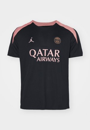 Nike Performance PARIS ST GERMAIN NIKE DF STRIKE SHORT SLEEVES TOP THIRD - T-Shirt sport - black/rust pink