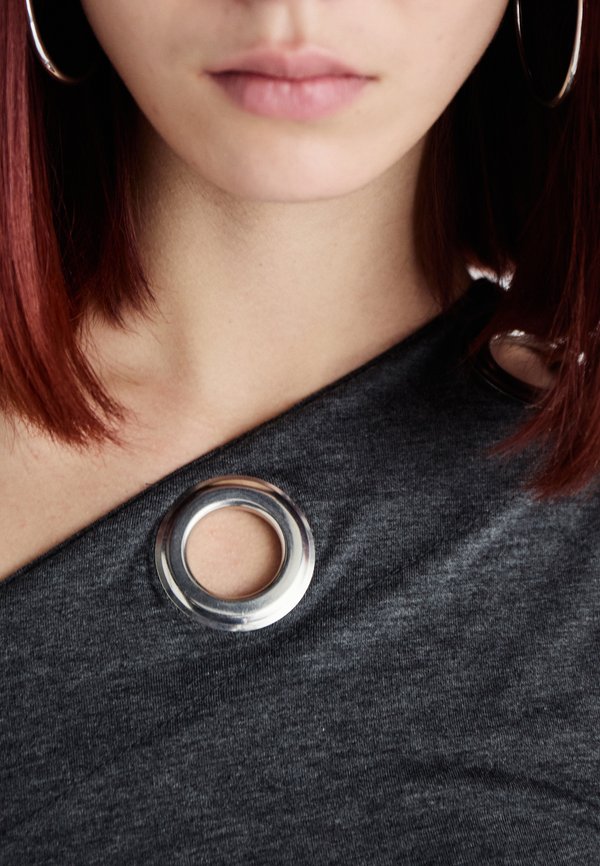 ASYMMETRIC EYELET DRESS - Jersey dress2