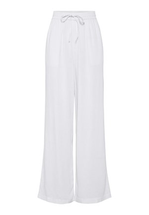 Pieces, PCPIA HW WIDE PANTS WVN NOOS - Pantaloni - bright white