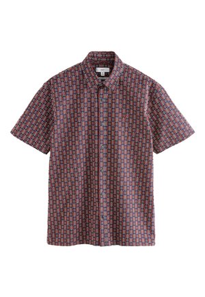 Next, REGULAR FIT - TEXTURED EMBROIDERED SHORT SLEEVE  - Skjorter - navy