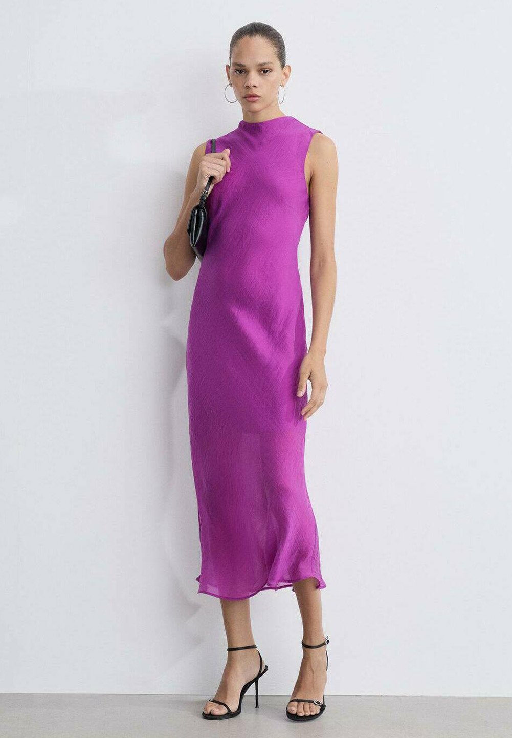 slip dress pink Spring Dream Floral Satin Maxi Slip Dress Soft Pink / S