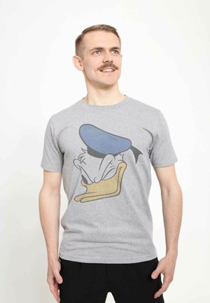Disney DISNEY CLASSIC MICKEY DONALD FACE UNISEX - Triko s potiskem - melange grey