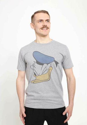 DISNEY CLASSIC MICKEY DONALD FACE UNISEX - T-shirt imprimé - melange grey