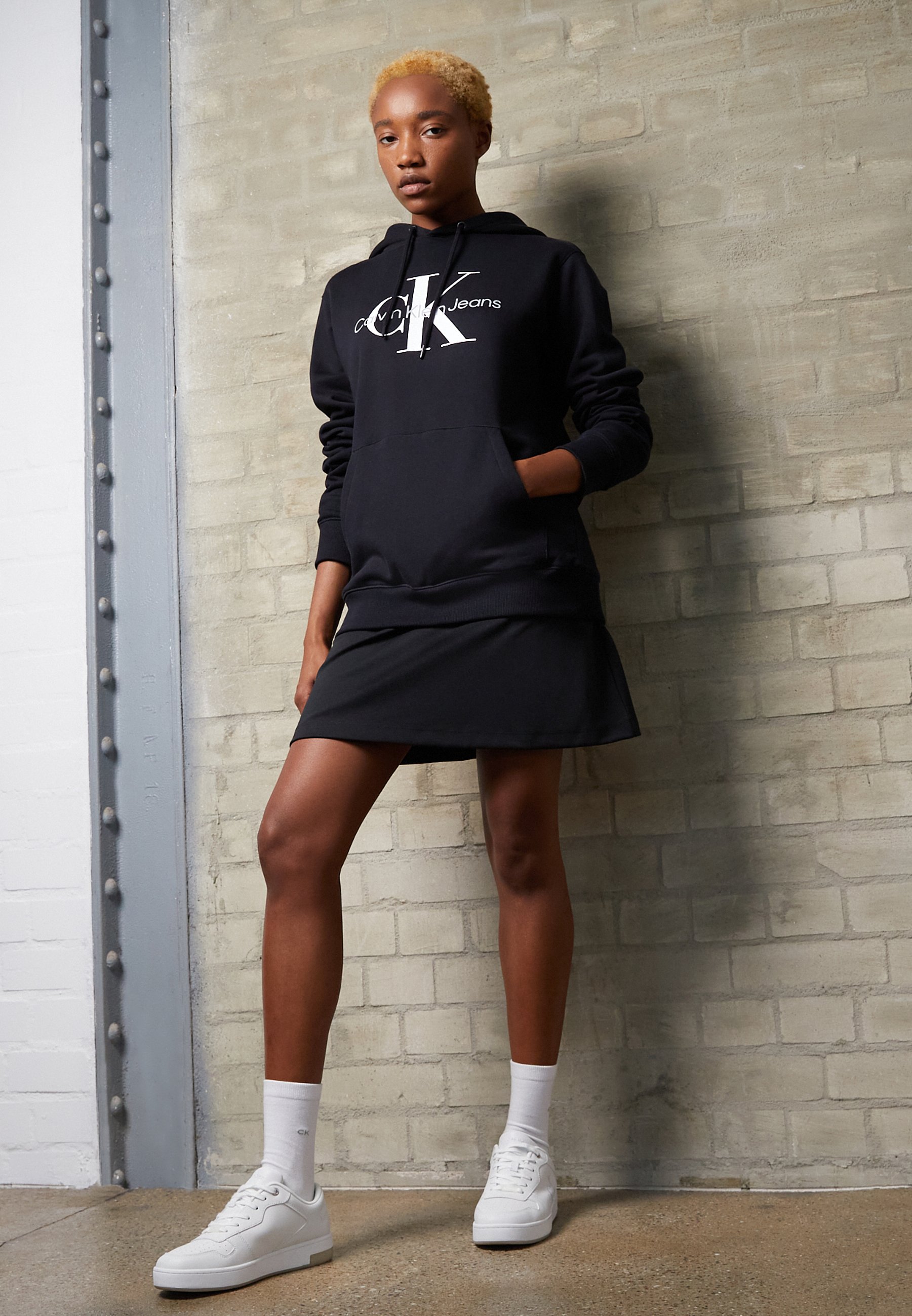 Calvin klein monogram hoodie dress Outlet