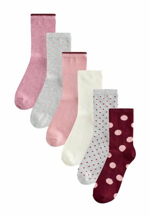7 PACK  - Chaussettes - pink grey spots