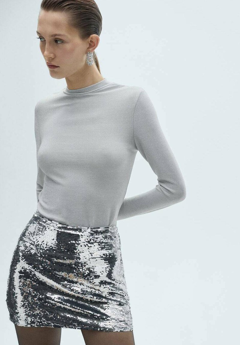 Mango Langærmet T-shirt - light grey