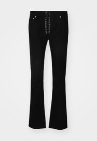 LACE UP SLIM UNISEX - Jean slim - black