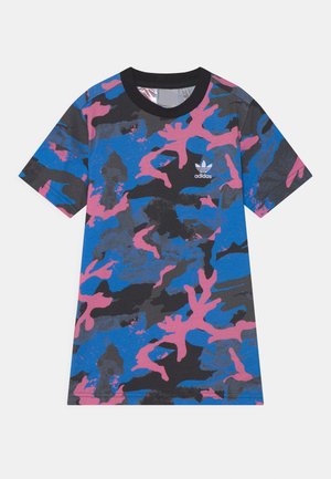 TEE UNISEX - T-shirt med print - pulse blue/carbon/black/bliss pink