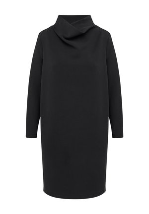 s.Oliver MIT WASSERFALLKRAGEN UND SEITLICHEN EINGRIFFTASCHEN - Day dress - schwarz