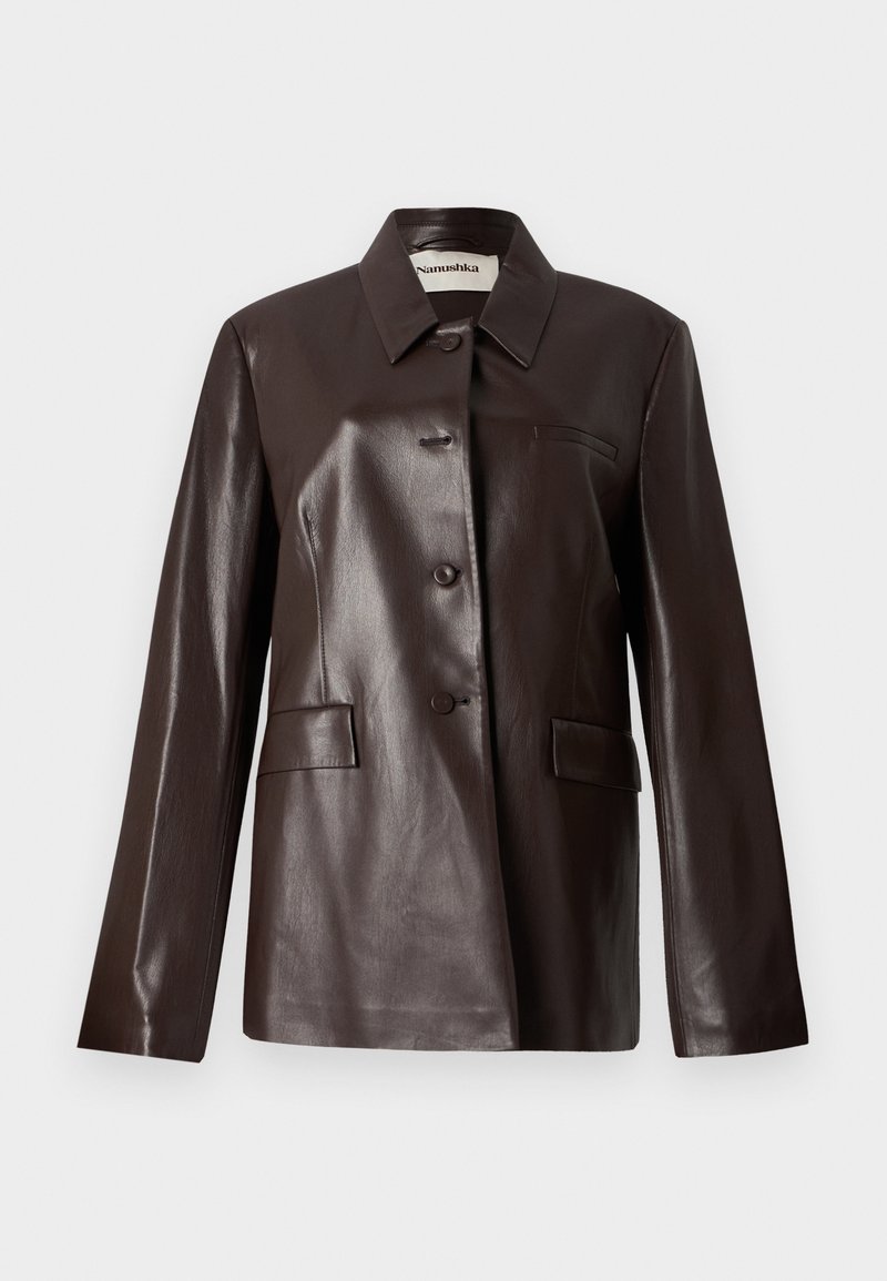 Nanushka Imitatieleren jas bruin Nanushka Imitatieleren jas bruin