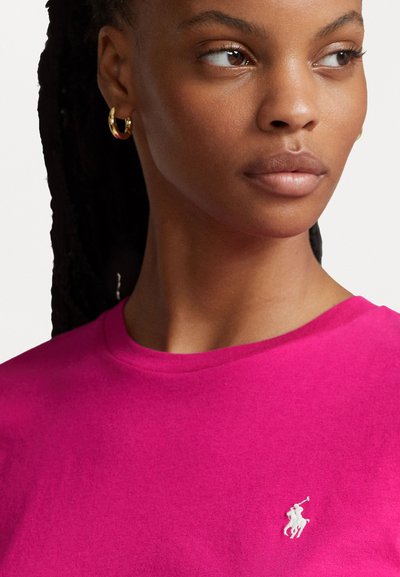 Polo Ralph Lauren COTTON JERSEY CREWNECK T-SHIRT - Navadna majica - pink sky