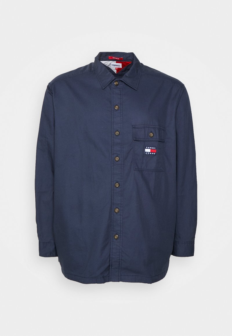 Tommy Jeans Plus CLASSIC SOLID OVERSHIRT - Casaco leve - twilight navy