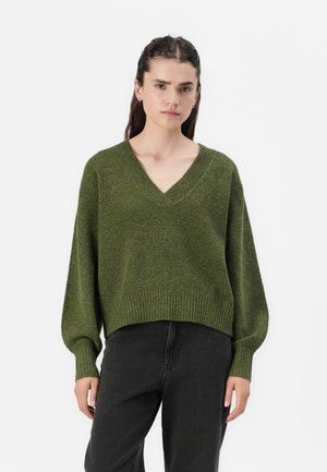 Vero Moda VMBOOM V NECK VER - Strikkegenser - cypress