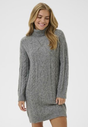 Svetríkové šaty - dark grey melange