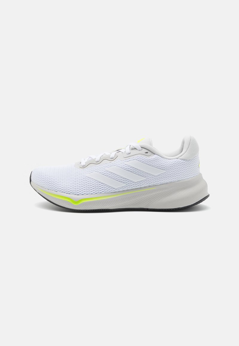 adidas Performance RESPONSE - Laufschuh Straße - footwear white/lucid lemon