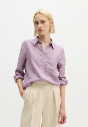Marc O'Polo, BLOUSE, EASY SHAPED, LONG SLEEVE, KENT COLLAR, CHEST POCKET, SOLID - Button-down blouse - dusty lavender