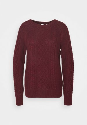 Strickpullover - dark red