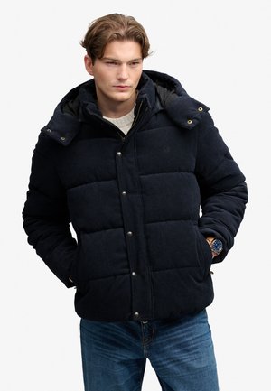 Superdry & Co, SUPERDRY PREMIUM HOODED CORD PUFFER JACKET.. - Winterjacke - eclipse navy