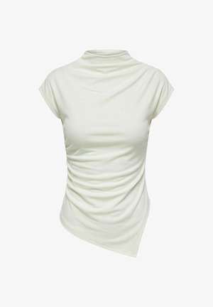 Object, TOP RUCHED ASYMMETRIC - T-shirt imprimé - cloud dancer
