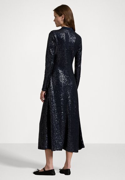 Polo Ralph Lauren SEQUINED STRETCH POLO DRESS - Koktailové šaty/večierkové šaty - deep navy