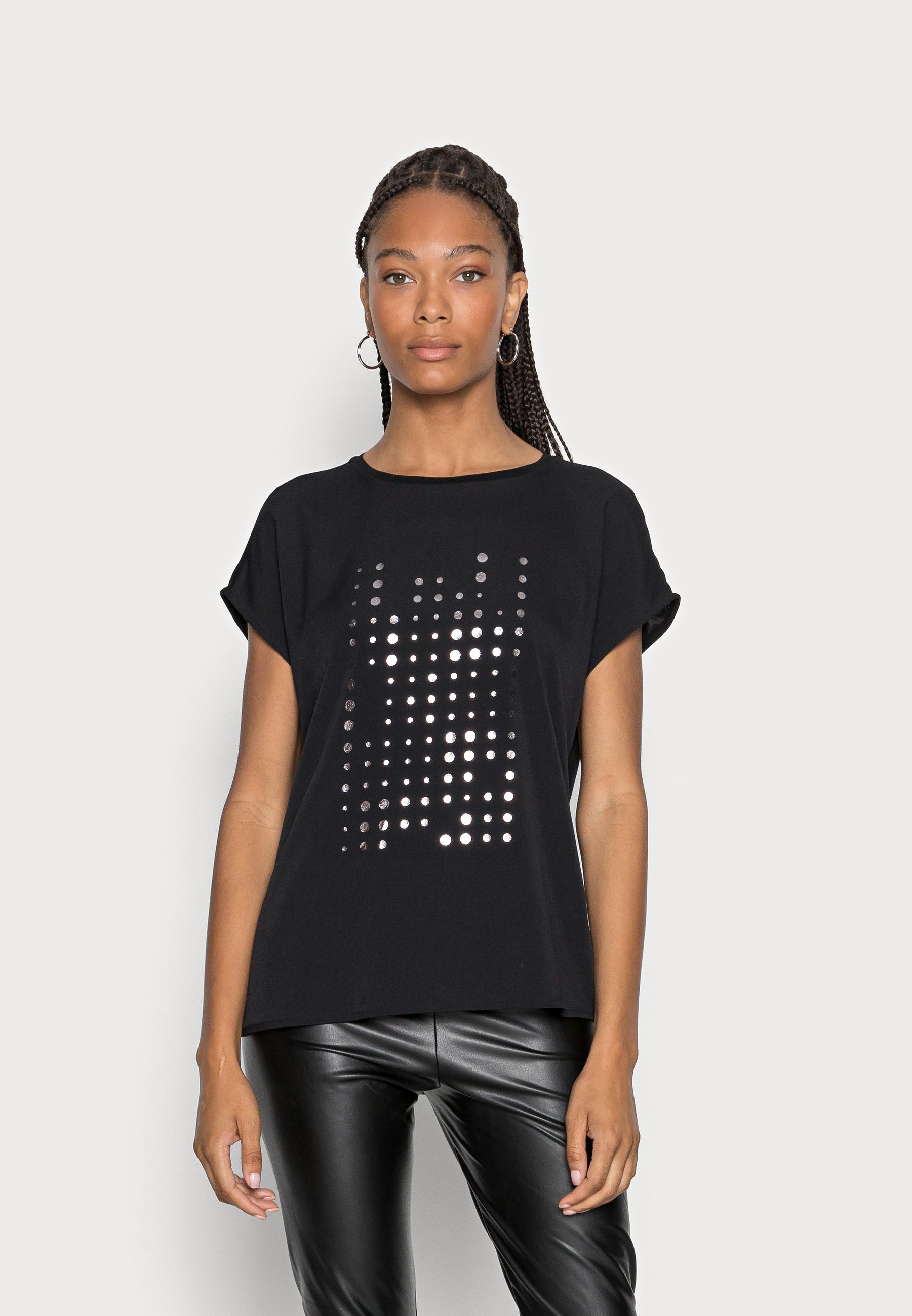 Opus SAPONTI PRINT - T-shirt print - black/Zwart - Zalando.nl