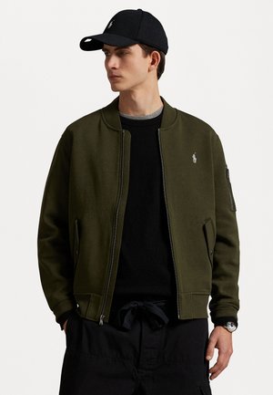 DOUBLE-KNIT BOMBER JACKET - Blusão aviador - company olive