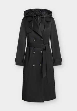 DKNY, HOODED TRENCHCOAT - Trentšmantel - black