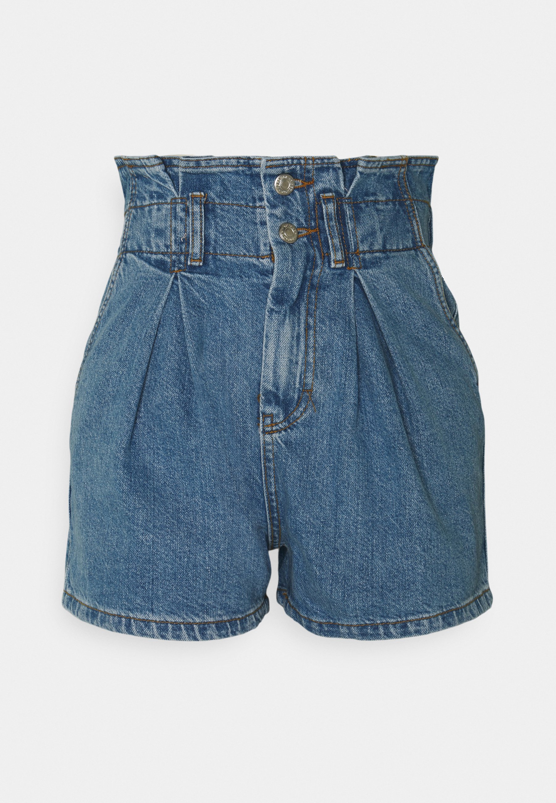 topshop paperbag denim shorts