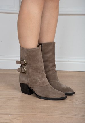 Poelman, . - Cowboy-/Bikerstiefelette - taupe