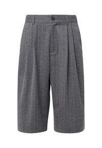 MIT BUNDFALTEN UND NADELSTREIFEN - Shorts - dunkelgrau