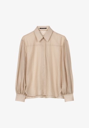 Luisa Cerano, MIT GLITZERSTEINEN - Button-down blouse - soft camel